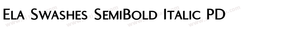 Ela Swashes SemiBold Italic PDF字体转换